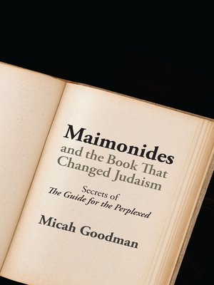cover image of Maimonides and the Book That Changed Judaism